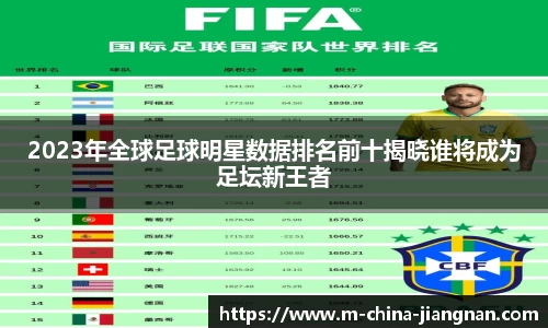2023年全球足球明星数据排名前十揭晓谁将成为足坛新王者